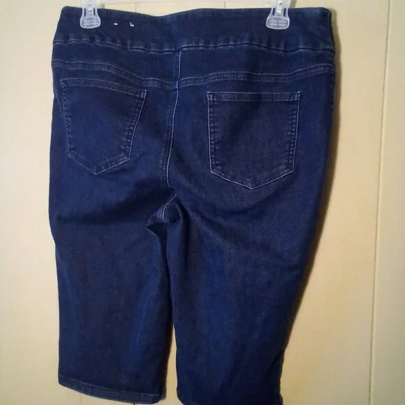 Chico's Perfect Stretch Soft Jegging Pedal Pusher Women 2.5 14 L Capri Blue - Picture 10 of 13